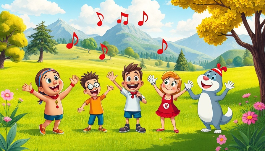 Colorful scene from Snoopy Presents: A Summer Musical.