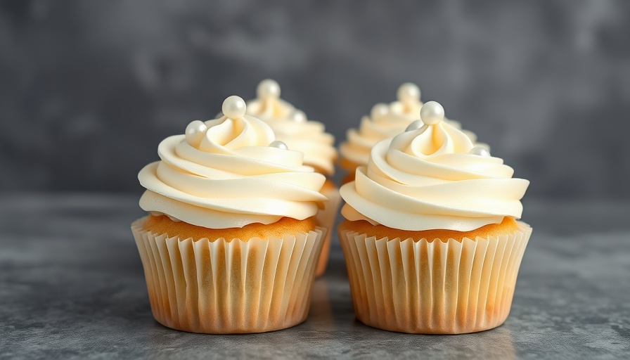 Most Amazing White Cupcakes with Vanilla Frosting and Sugar Pearls