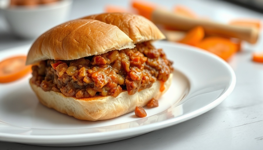 Savory Sloppy Joe sandwich served on a white plate.