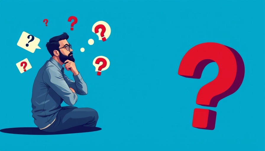 Illustration of overcoming decision fatigue with a man by a question mark.