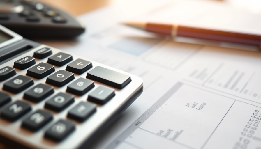 Calculator and pen on financial documents for QuickBooks lifetime version discount.