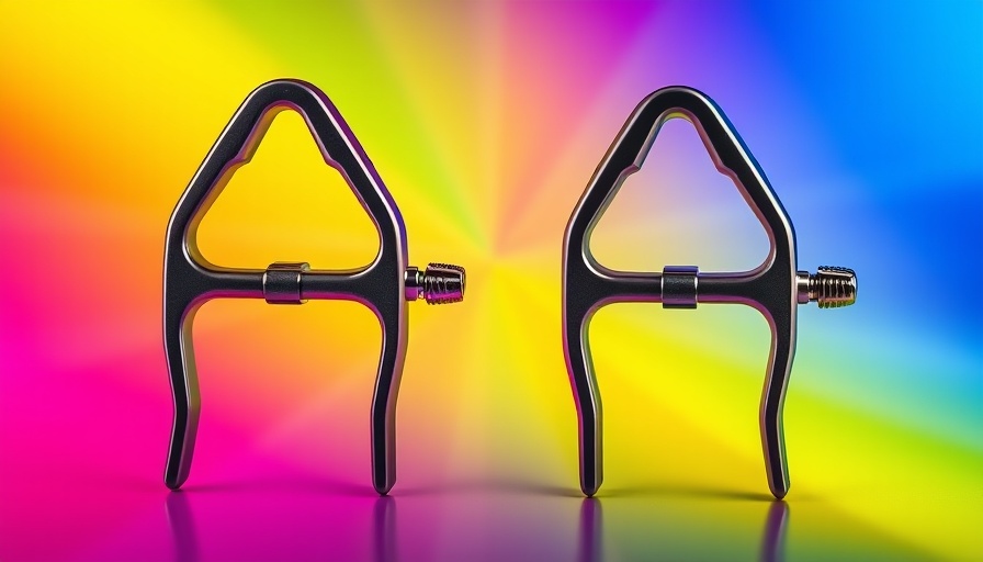 Colorful gradient Lovense Gemini nipple clamps showcase.