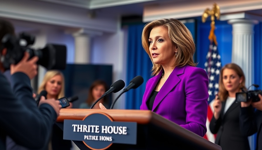 White House press briefing 2025 with speaker at podium.