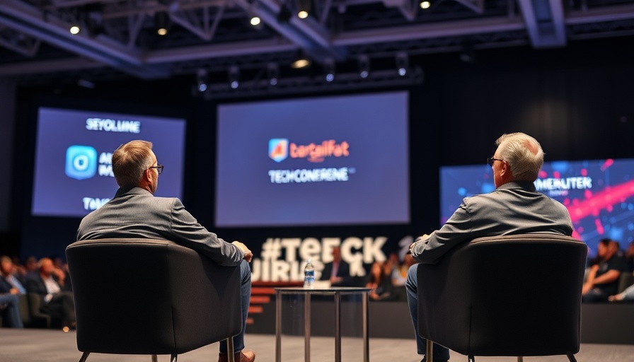 Gemini IPO discussion at a tech conference with two men on stage.
