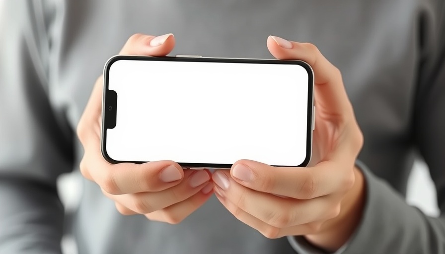 Hands holding a blank smartphone, symbolizing a digital orientation checklist for college.
