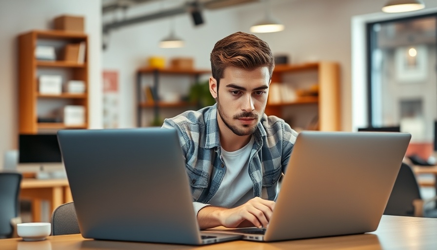 Young man learning in an effective company training program.