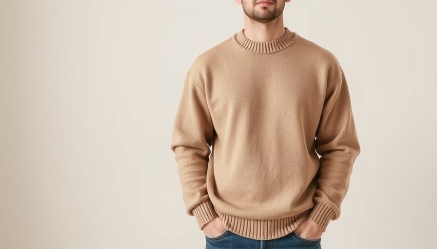 Cozy taupe sweater showcasing Fall 2025 fashion trends for parents.