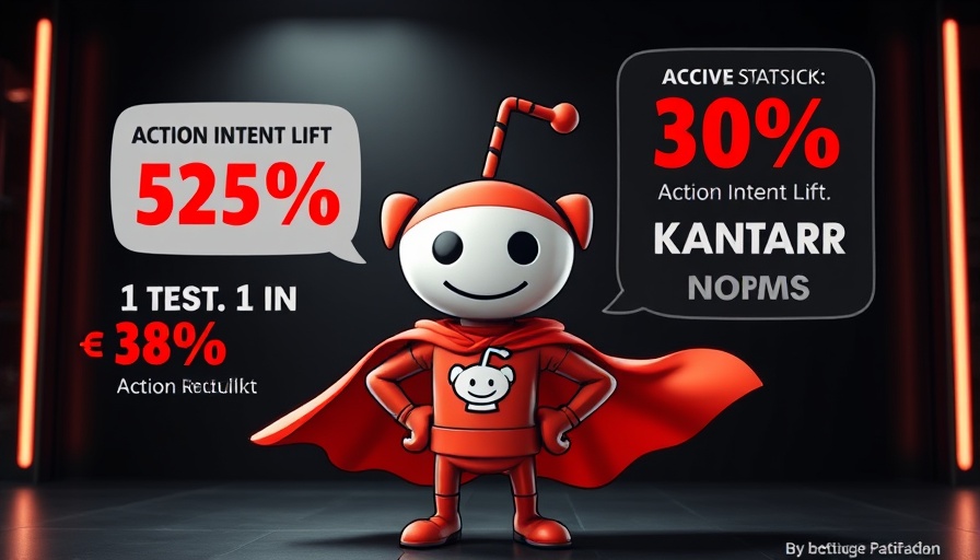 Reddit mascot promoting action intent for family marketing.
