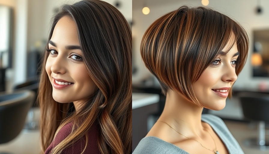 Modern short haircut transformation for a woman in a salon.