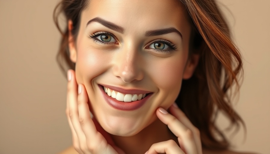 Woman discussing best under-eye setting powders, close-up in warm lighting.
