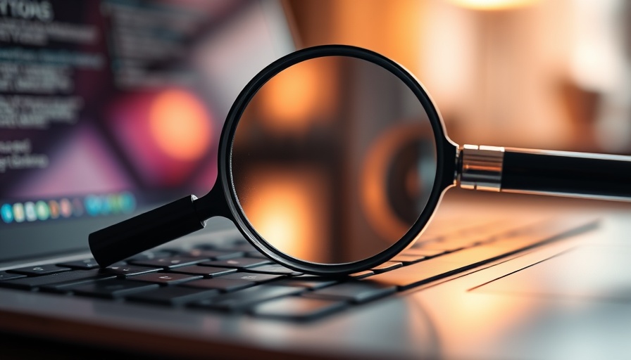 Magnifying glass on laptop for opt out of PrivateEye.