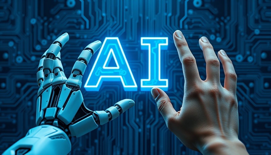 AI Marketing Paradox in Restaurants: robot and human hand reaching 'AI'.