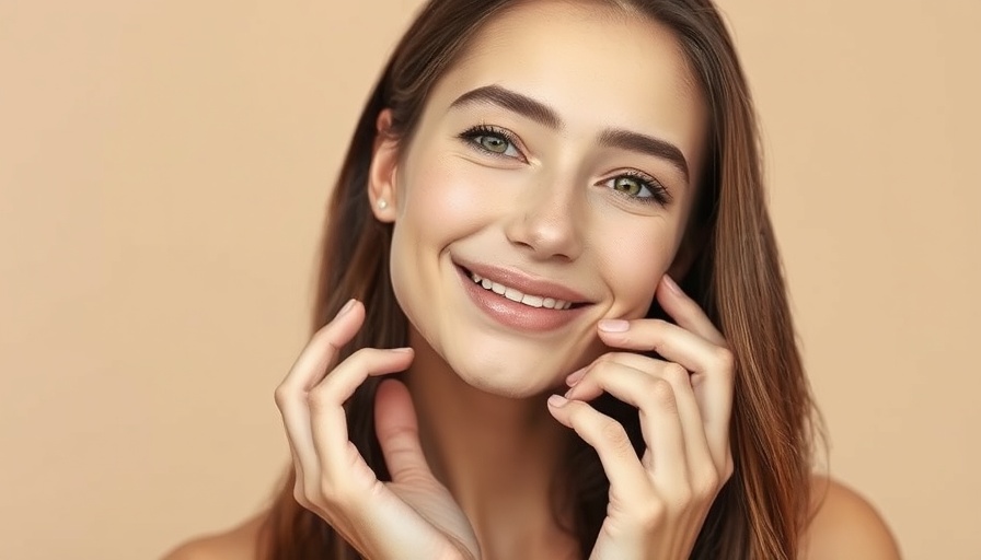 Woman preparing to apply foundation with a natural look.