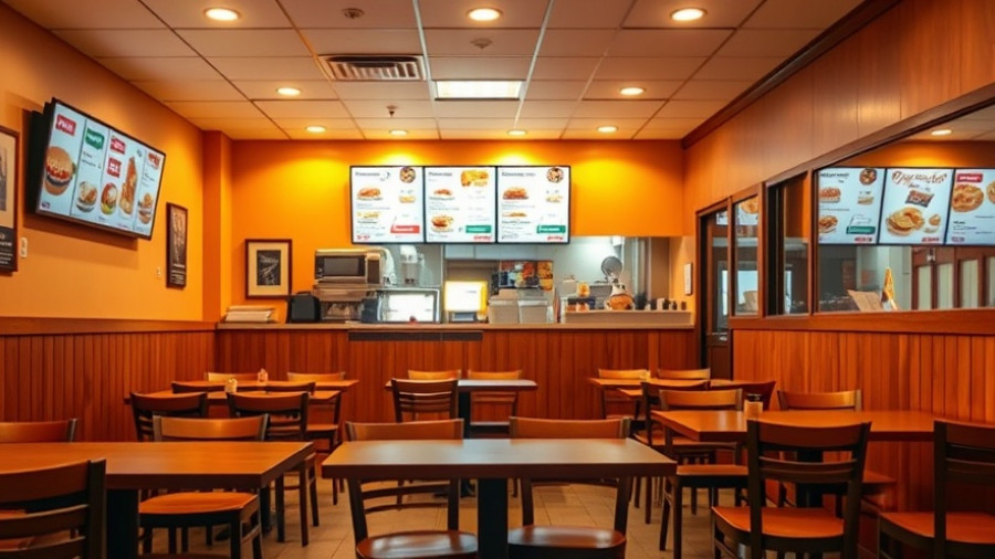 Navigating QSR volatility via media revenue in cozy QSR interior.