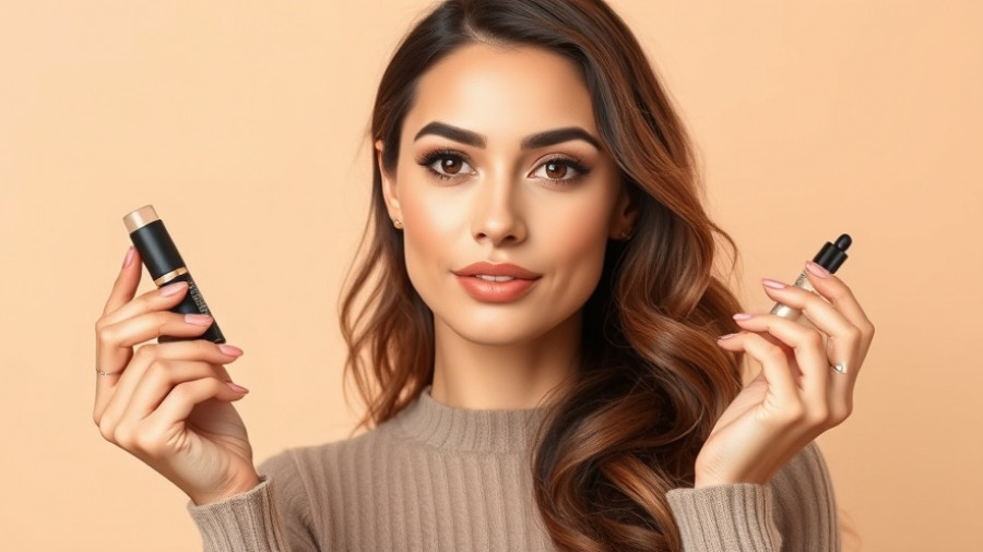 Woman highlighting makeup mistakes tips with product.