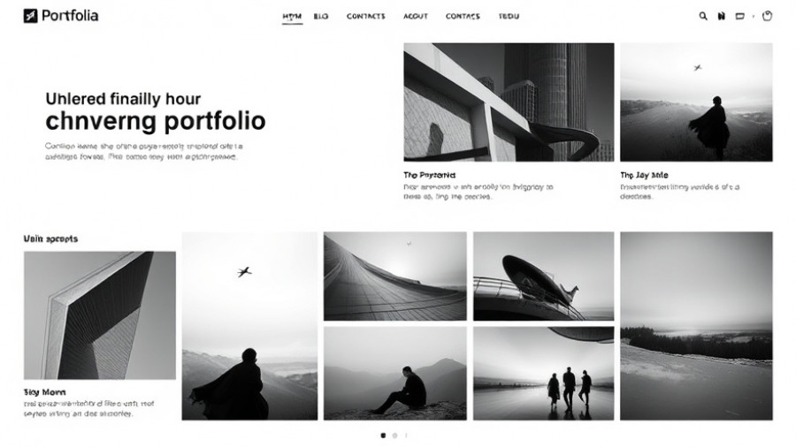 Sleek modern portfolio design for designer portfolio creation success.