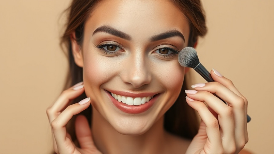 Do You Need To Wear Primer: Woman applying makeup with a smile.