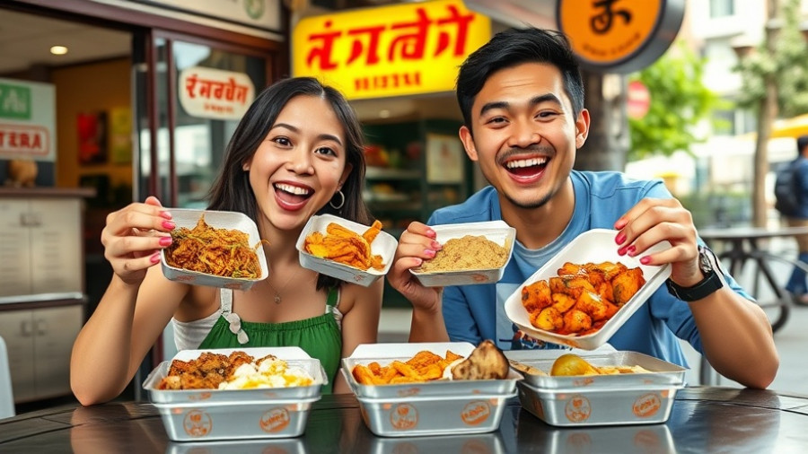 Authentic Indonesian cuisine near Los Angeles being enjoyed.