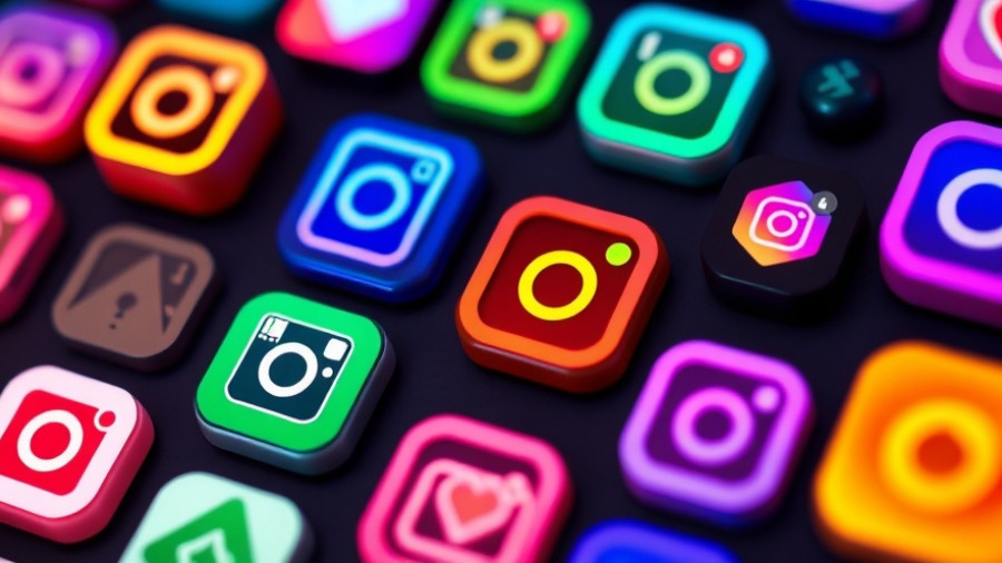 Vibrant customizable Instagram icons for teens in various styles.
