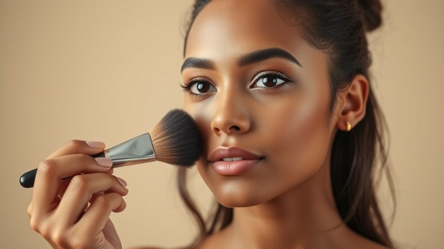 Viral spray for flawless makeup base, woman applying foundation.