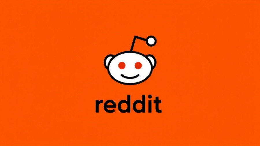 Minimalist Reddit logo on orange background for legal action data scraping