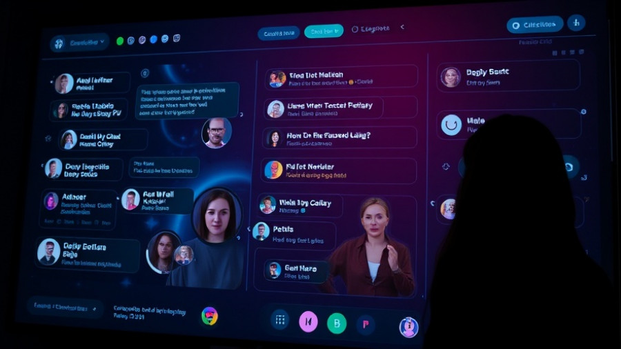 AI chatbot interface marketing strategy with virtual characters.