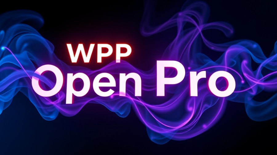 WPP Open Pro logo with blue and purple cosmic smoke.