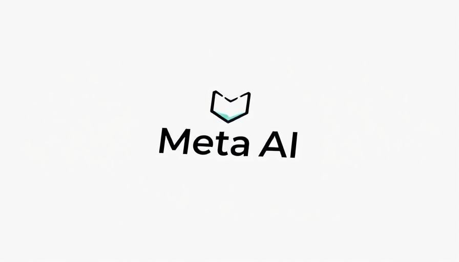 Minimalistic Meta AI logo on white background.