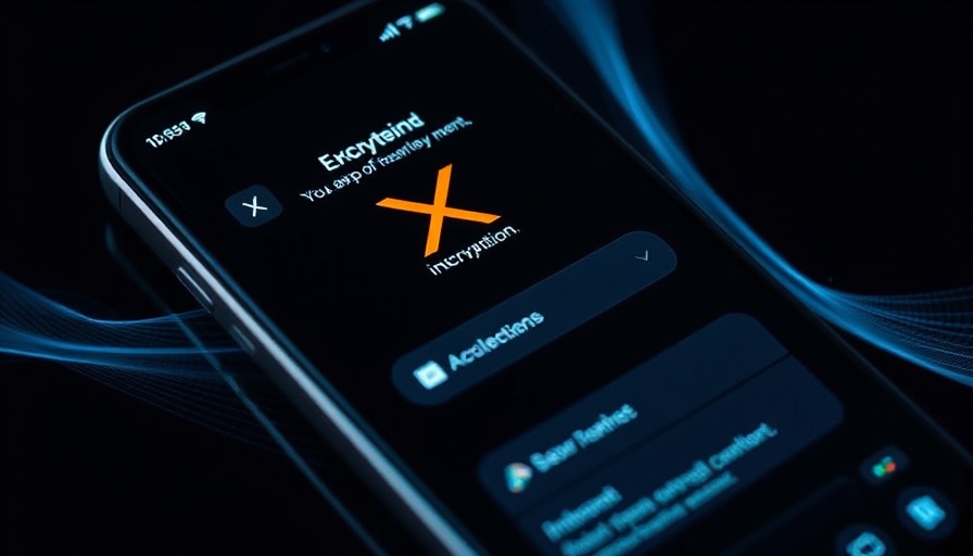 X Chat Experience for Payments interface with encryption feature on mobile.