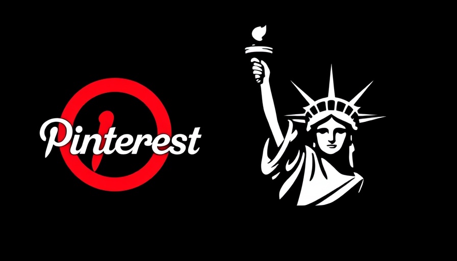 Pinterest sponsorship New York Liberty logos on black background