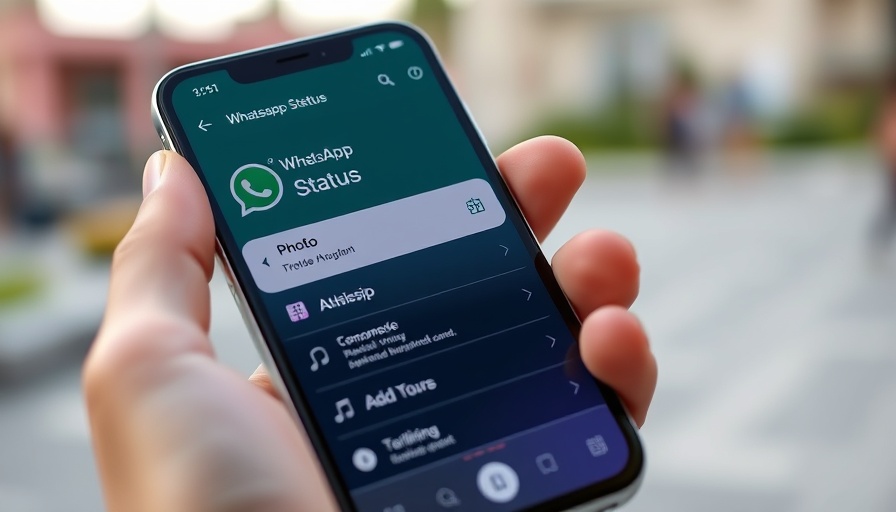 WhatsApp Status music sharing features on smartphone screen.