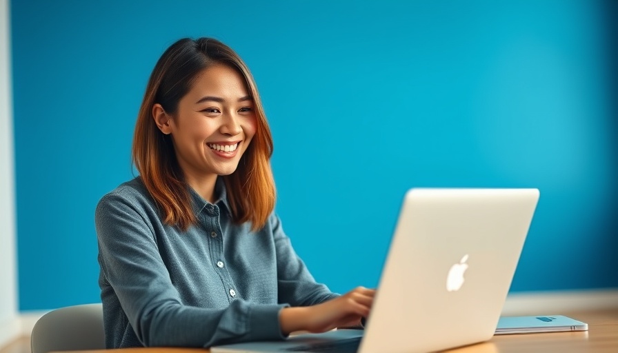 Smiling young woman using laptop, engaging from home, Research Your Target Market.