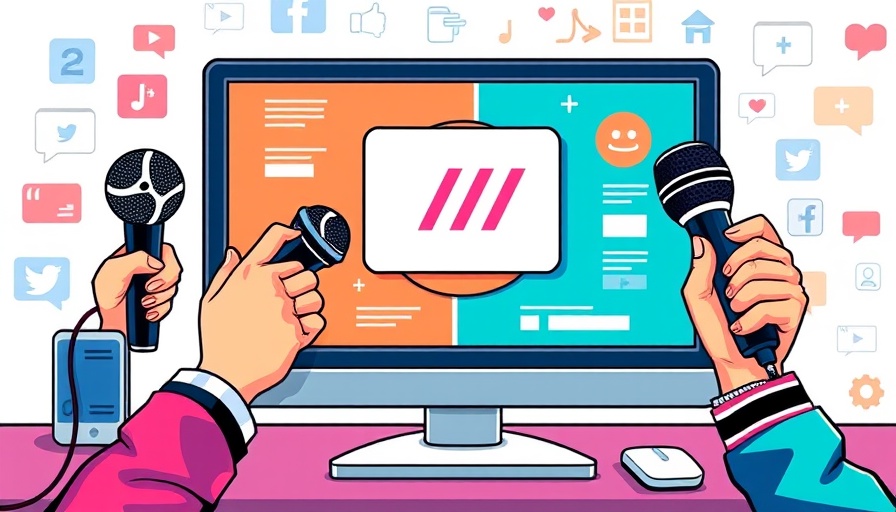 Negative news statistics illustration with media and feedback icons.