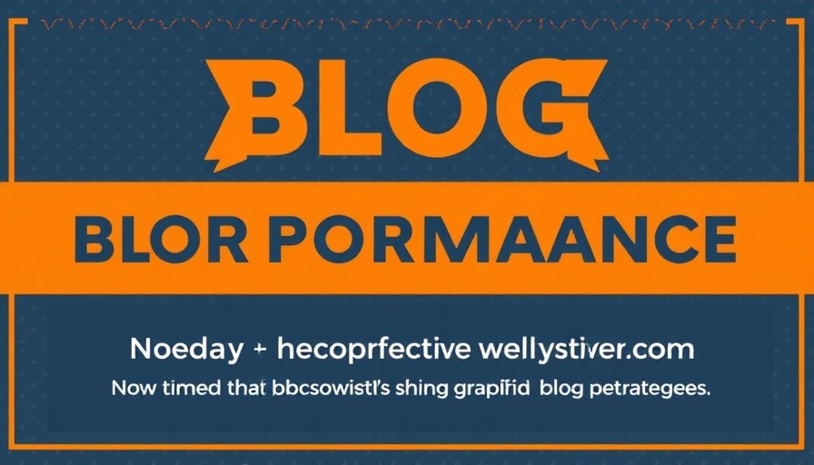 Graphic on strategies for improving blog performance with text overlay.