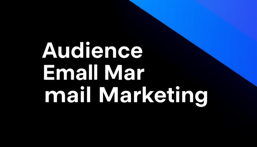 Audience-first email marketing strategy graphic with bold text.