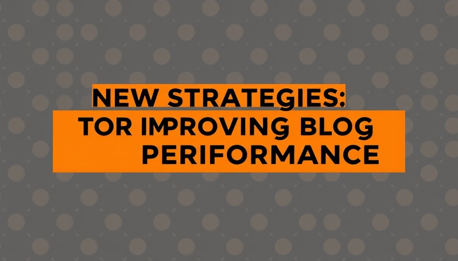Flat design graphic with text about improving blog performance.