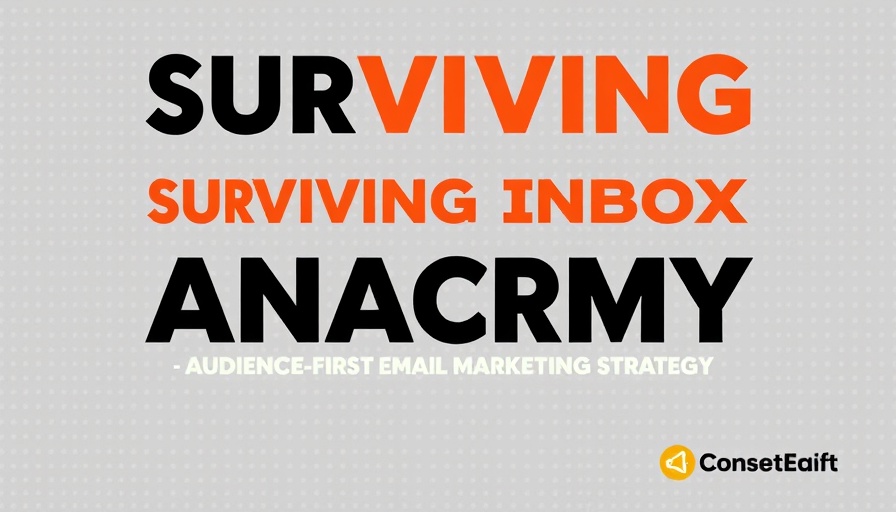 Audience-first email marketing strategy graphic with bold text.