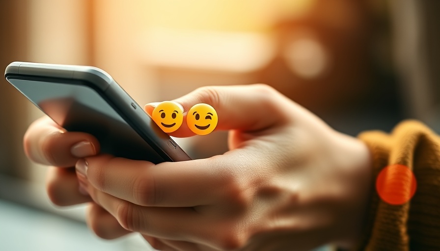 Hands using smartphone with satisfaction emoticons, symbolizing call answering services.