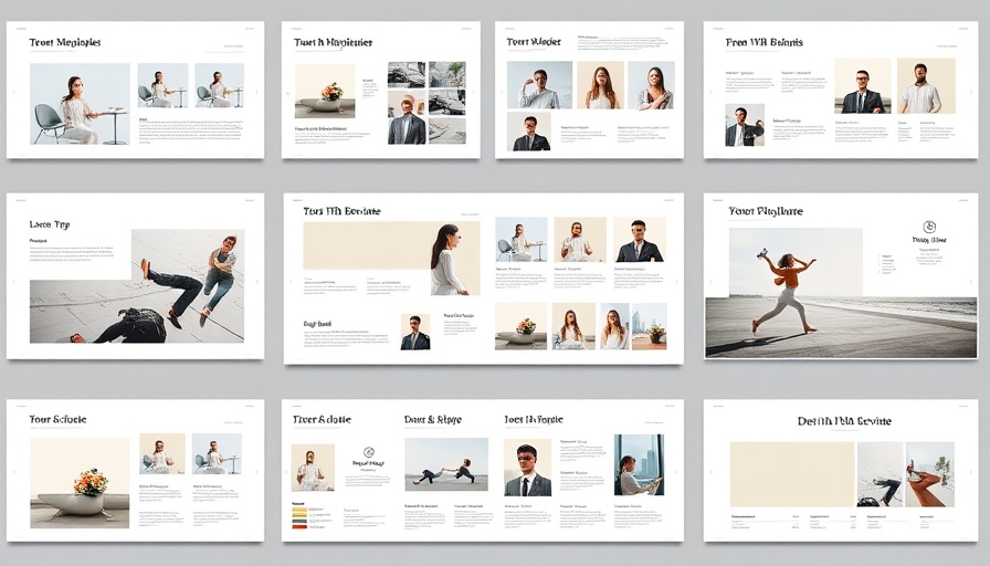 Professional media kit presentation template in a muted, elegant style.