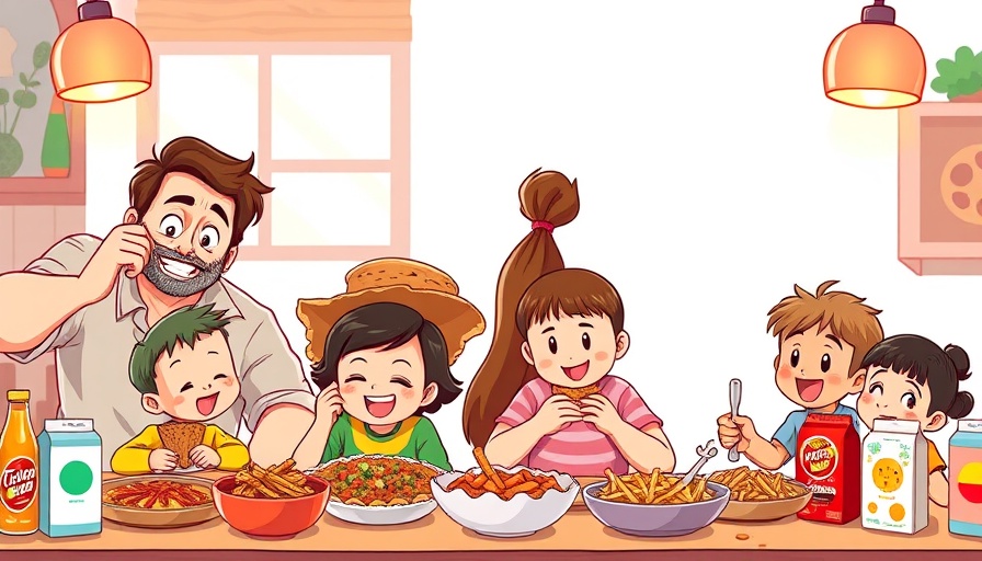 Vibrant headers and packaging for Social Media Accounts Headers & Covers Design, depicting happy mealtime scenes.