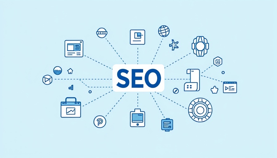 AI search optimization tools emphasized in a minimalist graphic illustration.