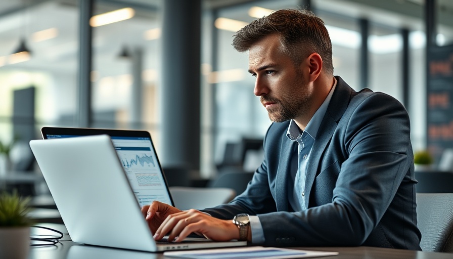 Professional analyzing data for marketing strategies for London-based businesses on a laptop.