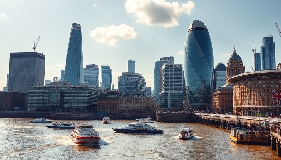 Skyline of London financial district highlighting office space shortage.