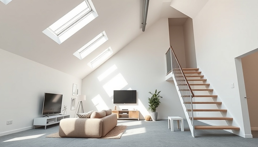 Modern pitched dormer loft conversion with skylights and minimal decor.