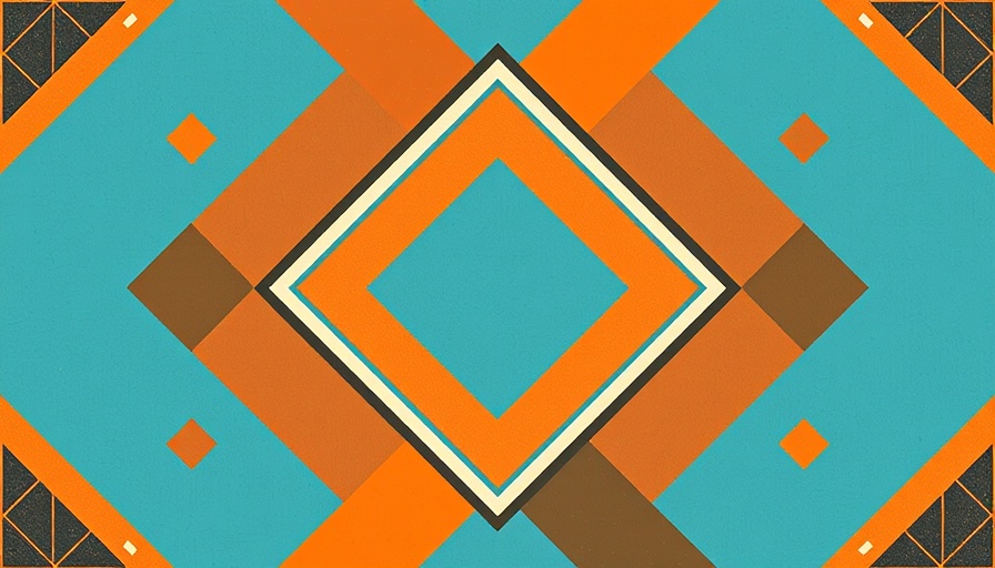 Retro geometric Social Media Cover Image Design with vibrant patterns