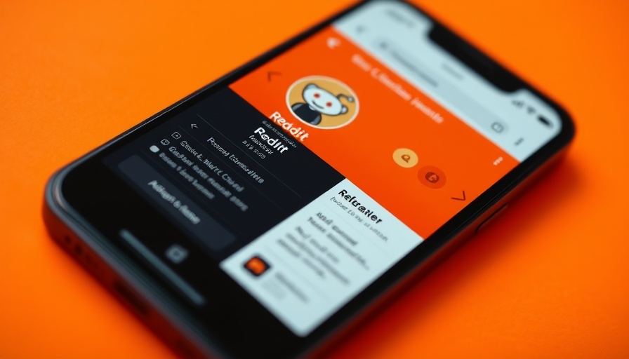 Mobile screen showing updated Reddit profile interface on an orange background.