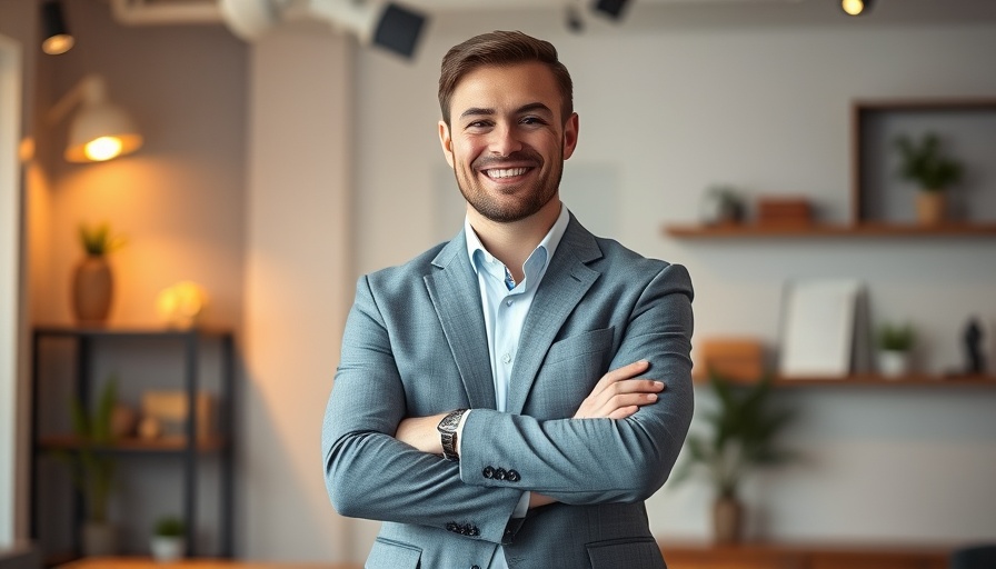 Smiling man in office, representing Douglas Elliman and Knight Frank partnership ends.