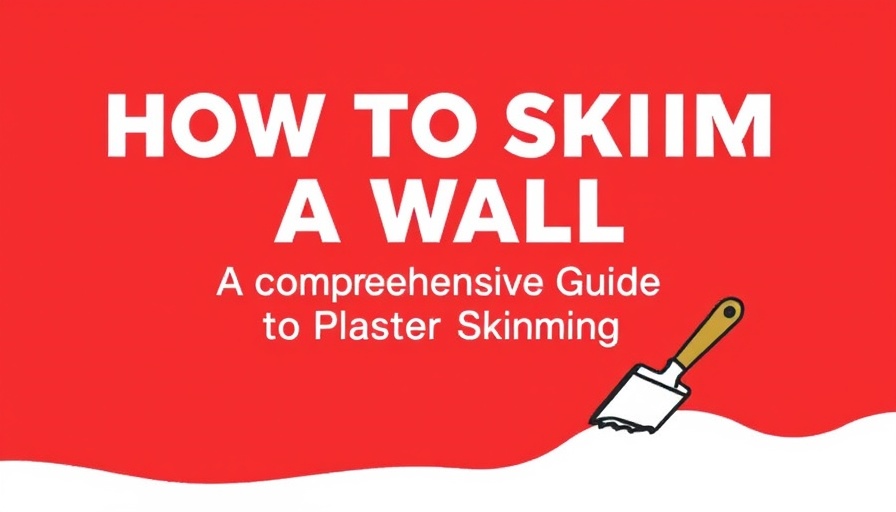 Professional domestic & commercial plastering guide design on red background.