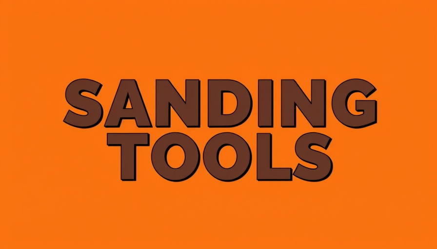 Sanding tools guide with professional finish icon.