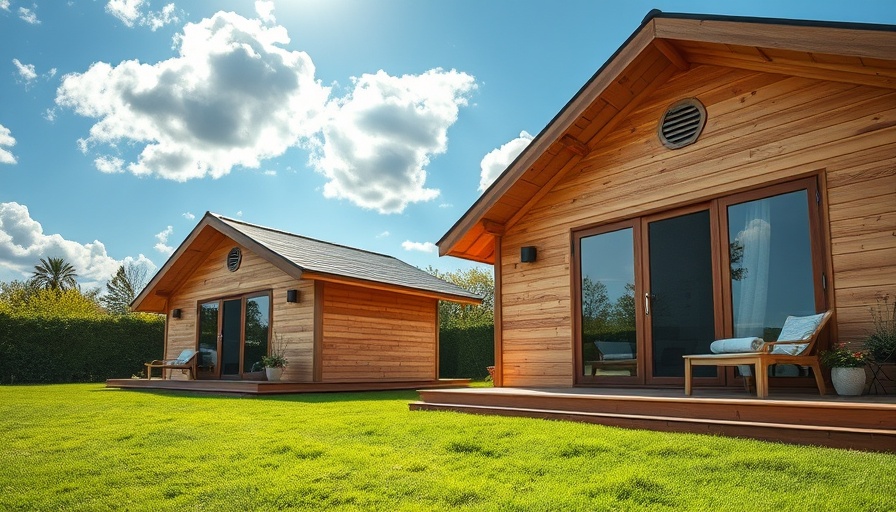 Modern garden rooms with a view of rising costs, sunny day